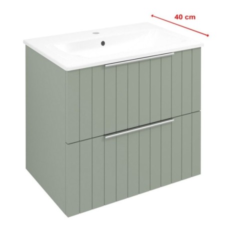 CIRASA Vanity Unit 58x54x39cm, bande verde