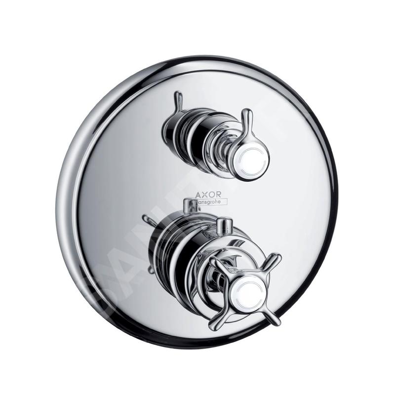 Axor Montreux - Mitigeur thermostatique encastré avec vanne d’arrêt, nickel brossé 16800820