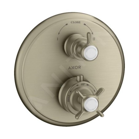 Axor Montreux - Mitigeur thermostatique encastré avec vanne d’arrêt et inverseur, nickel brossé 16820820