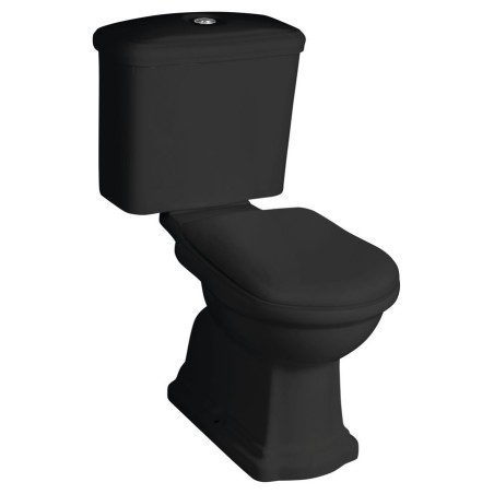 RETRO Classic Close Coupled Toilet, noir-chrome