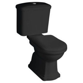 RETRO Classic Close Coupled Toilet, noir-chrome