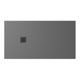 TRENECA Cast Marble Shower Tray 150x80cm, Cuttable selon votre Req, gris mat