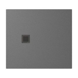 TRENECA Cast Marble Shower Tray 100x90cm, Cuttable According to Your Req, gris mat