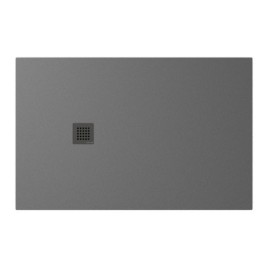 TRENECA Cast Marble Shower Tray 140x90cm, Cuttable selon votre Req, gris mat