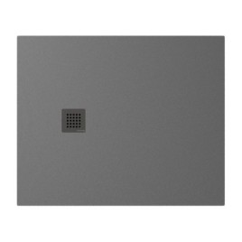 TRENECA Cast Marble Shower Tray 110x90cm, Cuttable selon votre Req, gris mat