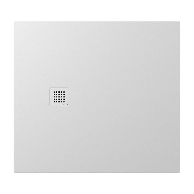 TRENECA Cast Marble Shower Tray 110x100cm, Cuttable selon votre Req, blanc mat TRENECA Cast Marble Shower Tray 110x100cm, Cuttable selon votre Req, blanc mat