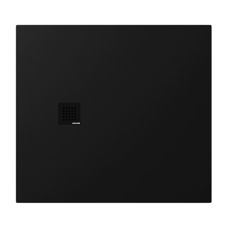 TRENECA Cast Marble Shower Tray 110x100cm, Cuttable selon votre Req, noir mat TRENECA Cast Marble Shower Tray 110x100cm, Cuttable selon votre Req, noir mat