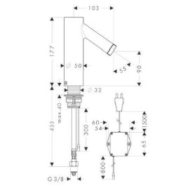 Axor Starck - Mitigeur de lavabo électronique, chrome 10145000
