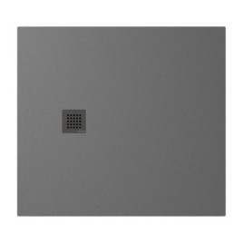 TRENECA Cast Marble Shower Tray 110x100cm, Cuttable selon votre Req, gris mat