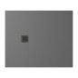 TRENECA Cast Marble Shower Tray 120x100cm, Cuttable selon votre Req, gris mat TRENECA Cast Marble Shower Tray 120x100cm, Cuttable selon votre Req, gris mat