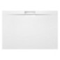 KAZUKO Plateau de douche en marbre, 130x90 cm, blanc