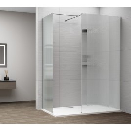 KAZUKO Plateau de douche en marbre, 140x90 cm, blanc