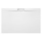 KAZUKO Plateau de douche en marbre, 140x90 cm, blanc