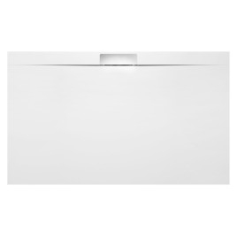 KAZUKO Plateau de douche en marbre, 150x90 cm, blanc