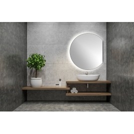 DARA CUT rétro-éclairé LED 20W, ø 100cm, feuille de chauffage