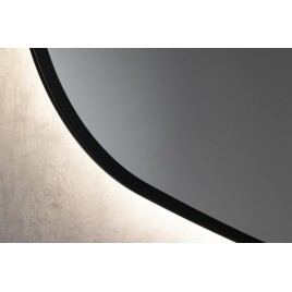 ELENA rétro-éclairé LED 20W, 68x96cm, noir mat