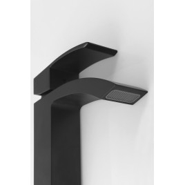 Mélangeur de lavabo GINKO 35 sans déchets pop up, cartouche de mélange ECO, tapis noir