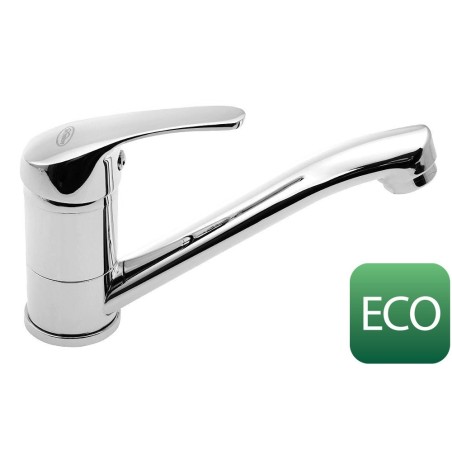Mélangeur de lavabo AQUALINE 35 avec écrouillage pivotant, sans déchets pop up, cartouche de mélange ECO, chrome