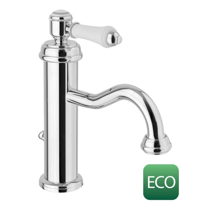VIENNA Robinet de mélangeur de lavabo avec les déchets Pop Up, ECO Cartouche, chrome VIENNA Robinet de mélangeur de lavabo avec les déchets Pop Up, ECO Cartouche, chrome