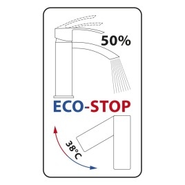 VIENNA Robinet de mélangeur de lavabo avec les déchets Pop Up, ECO Cartouche, chrome