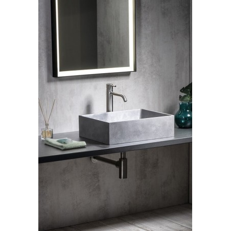 Robinet en béton de comptoir FORMIGO, 47,5x36,5cm, argent