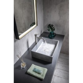 Robinet en béton de comptoir FORMIGO, 47,5x36,5cm, argent