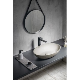 Lavabo en béton, 60x40cm, sable