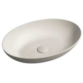 Lavabo en béton, 60x40cm, sable