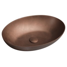 Lavabo en béton, 60x40cm, cuivre