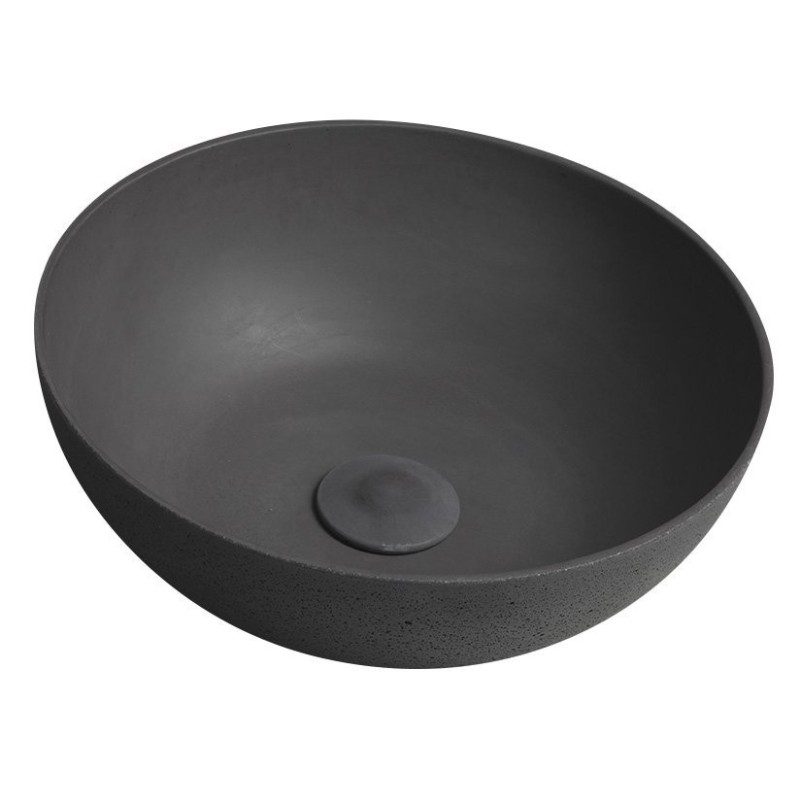 Lavabo en béton, dia 39cm, anthracite