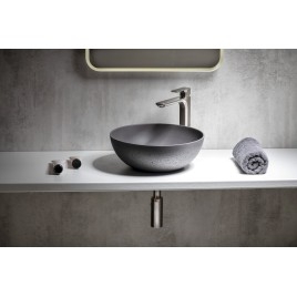 Lavabo en béton, dia 39cm, anthracite