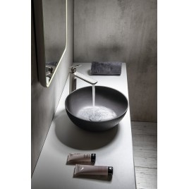 Lavabo en béton, dia 39cm, anthracite