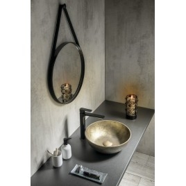 Lavabo en béton, dia 39cm, or