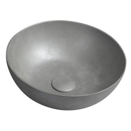 Lavabo en béton, dia 39cm, argent