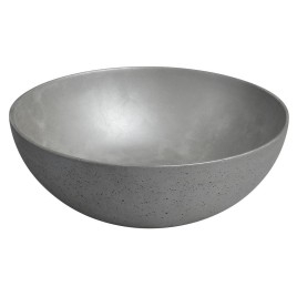 Lavabo en béton, dia 39cm, argent
