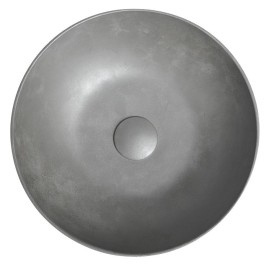 Lavabo en béton, dia 39cm, argent