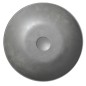 Lavabo en béton, dia 39cm, argent