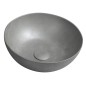 Lavabo en béton, dia 39cm, argent