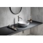 Lavabo en béton, dia 39cm, argent