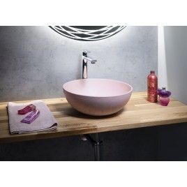 Robinet en béton de comptoir FORMIGO, dia 39cm, rose
