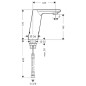 Hansgrohe Metris S - Mitigeur de lavabo électronique avec contrôle de la température à piles, chrome 31100000