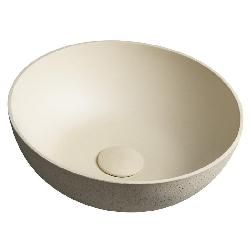 Robinet en béton de comptoir FORMIGO, dia 39cm, jaune