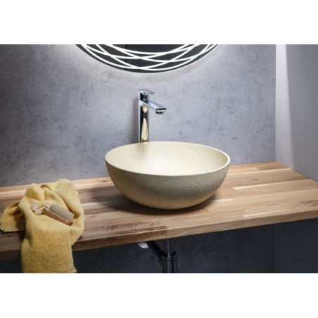 Robinet en béton de comptoir FORMIGO, dia 39cm, jaune
