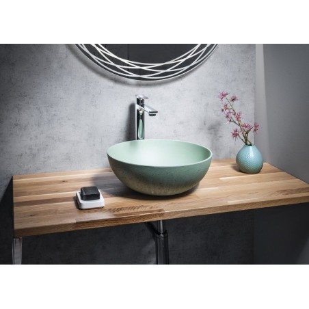 Lavabo en béton, dia 39cm, vert