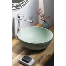 Lavabo en béton, dia 39cm, vert