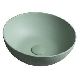 Lavabo en béton, dia 39cm, vert