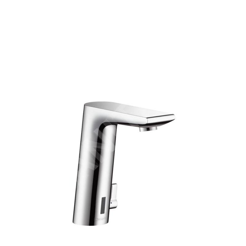 Hansgrohe Metris S - Mitigeur de lavabo électronique avec contrôle de la température et raccordement au réseau de 230 V, chrome