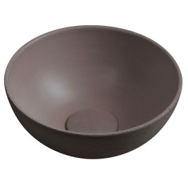 Lavabo en béton, dia 26cm, brun foncé