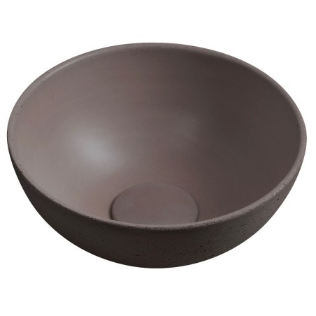 Lavabo en béton, dia 26cm, brun foncé
