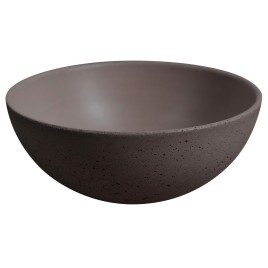 Lavabo en béton, dia 26cm, brun foncé
